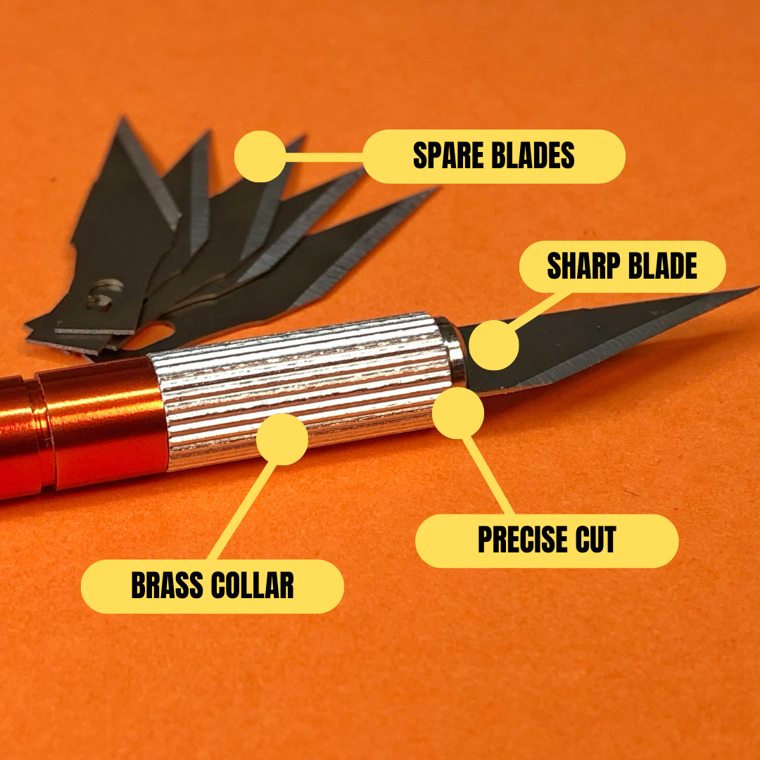 NINESTEPS Premium Hobby Knife w 5 spare blades