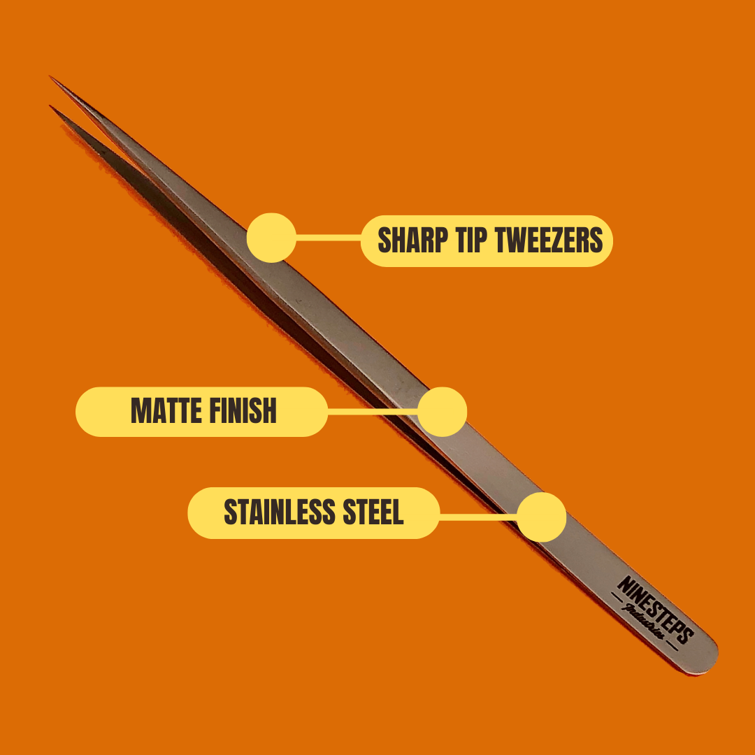 NINESTEPS Fine Tip Stainless Steel Tweezer
